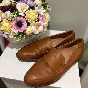Madewell Brown Leather Penny Loafers Flats